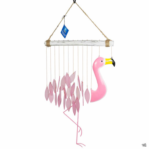 Blue Handiworks Glass Wind Chime - Glass Flamingo