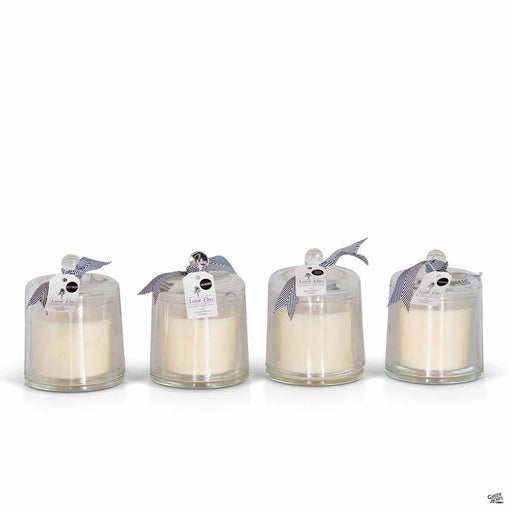 Cloche Candle Set Including Driftwood, Sandlewood, Sunkissed, and Fresh Linen