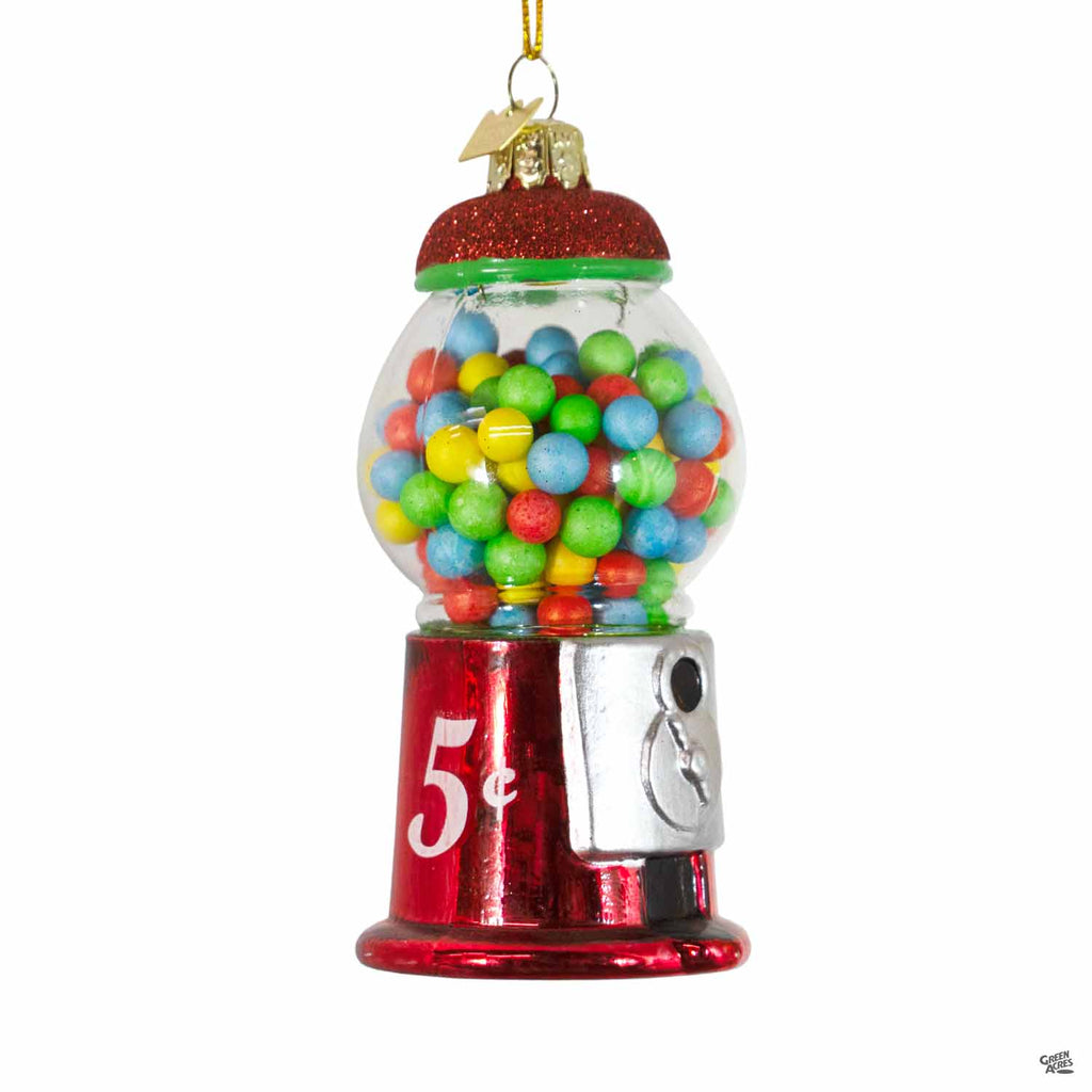 Glass Gumball Machine Ornament