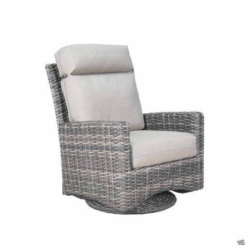 San Marino Deep Seating HB Swivel Glider in Dove with Canola Seed Frame
