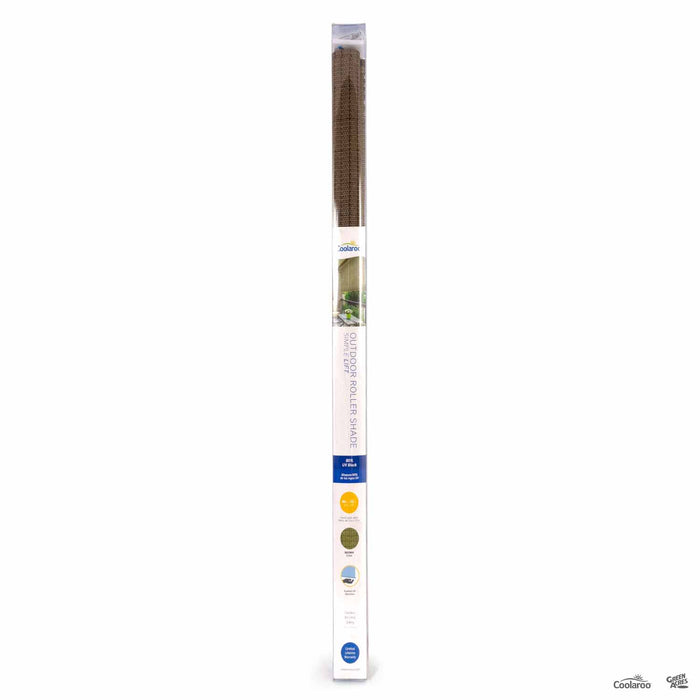 Coolaroo Roller Lift Shade Brown 4 foot by 6 foot