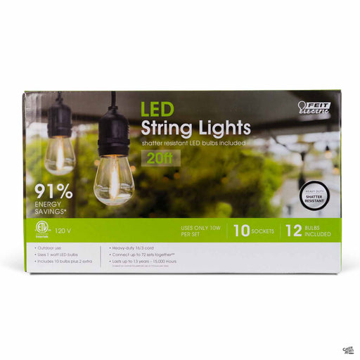 Feit Electric LED String Lights 20 feet - Amber
