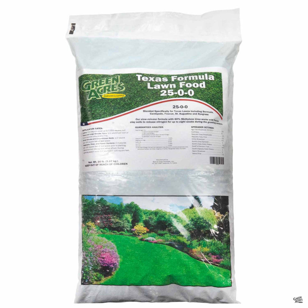 plant nursery slow release fertilizer Green Acres Nursery & Supply® Texas Formula Lawn Food 25-0-0 — Green Acres Nursery & Supply