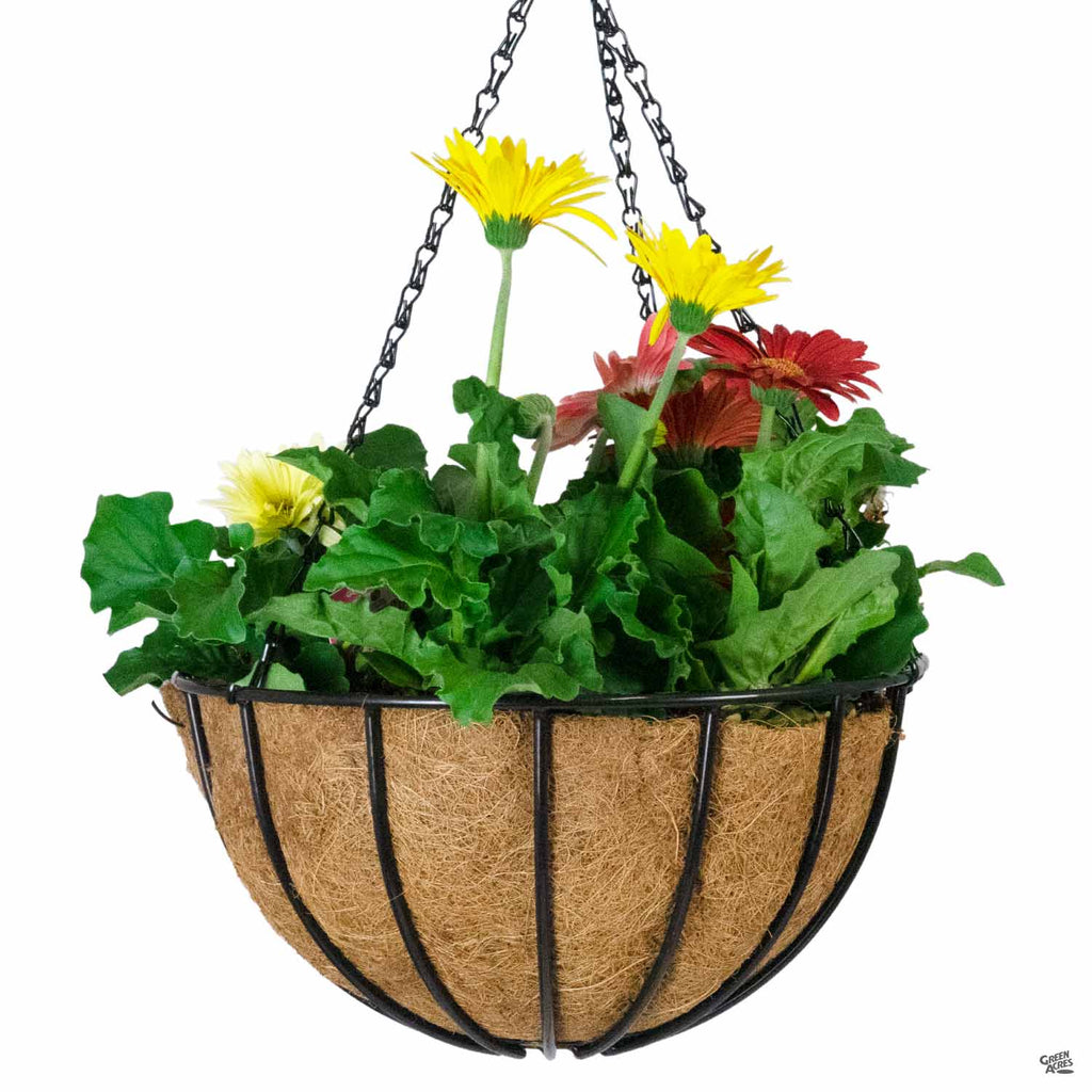 14 Heavy Duty Hanging Wire Basket - with Coco Liner 