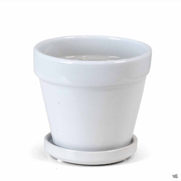Standard Glazed Pot White 4.5 inch