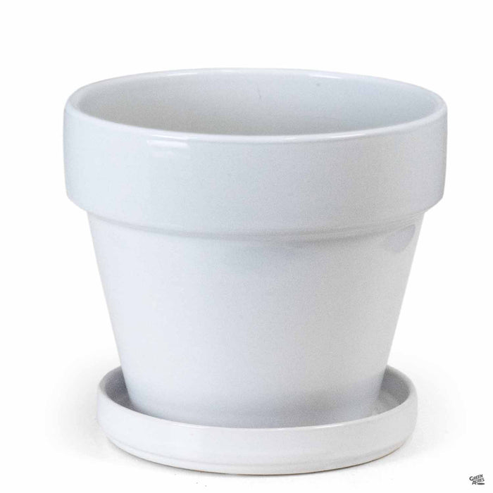 Standard Glazed Pot White 7.5 inch