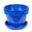 Standard Pot with Attached Saucer in Blue 6.75 inch