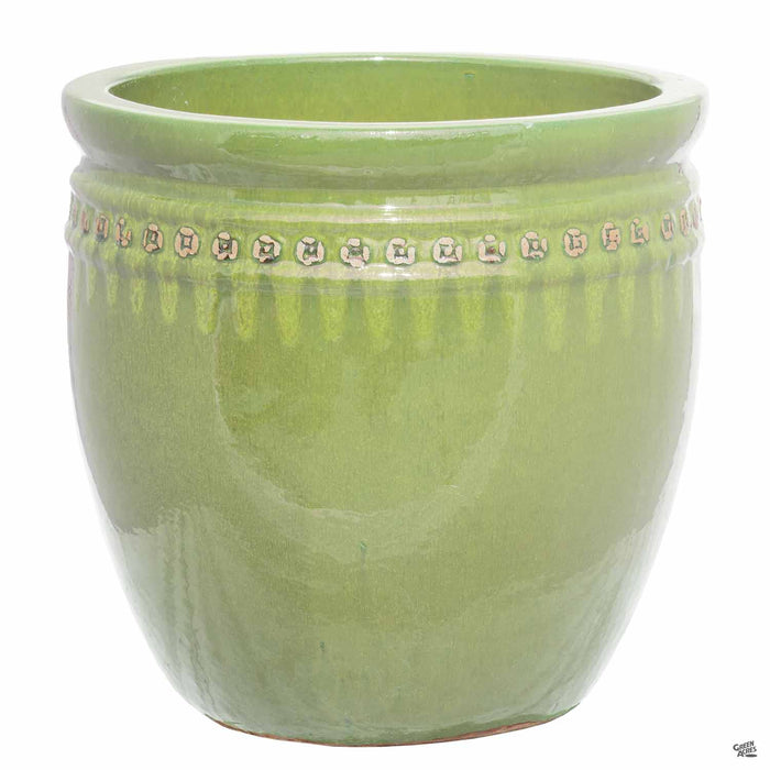 Décor Pot with Pattern - Size 2 in Green