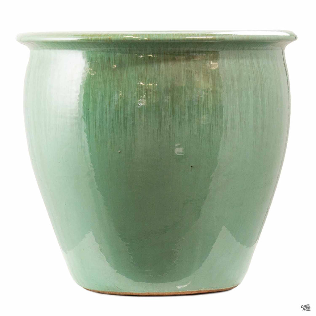 green ceramic plant pot Fish Bowl Pot — Green Acres Nursery & Supply
