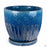 Zaragoza Planter with Attached Saucer in blue 11.5 inch