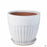 Zaragoza Planter with Attached Saucer in white 8.5 inch