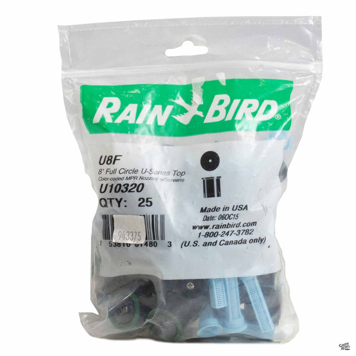 Rain Bird Spray Nozzle U-8F 360 Degrees 25 pack