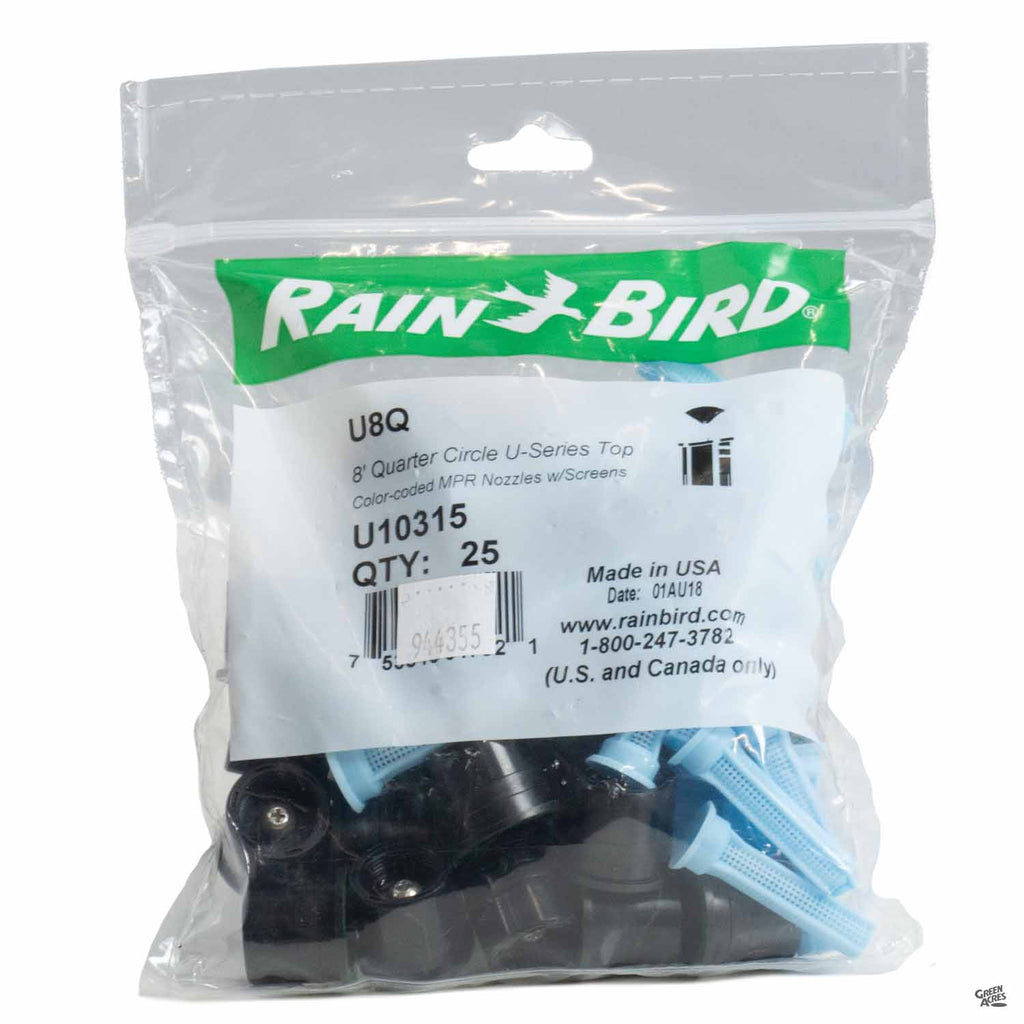 Confezione Da 10 Ugelli Rain Bird 90 Gradi A Quarto Di Cerchio, Gittata 8 Piedi, Modello U8Q - Foto 4