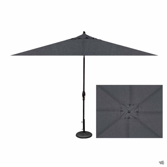 Auto Tilt 8 foot by 10 foot Market Umbrella in Bliss Onyx with Black Frame