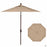 Push Button Tilt 7.5 foot Market Umbrella in Sand with Bronze