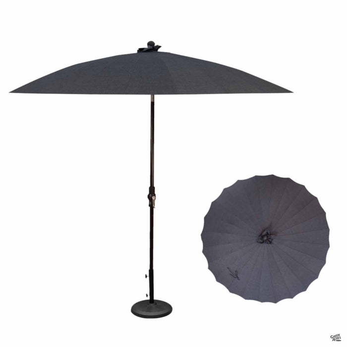 Shanghai Twist Tilt Umbrella 10 foot in Bliss Onyx with Black Frame