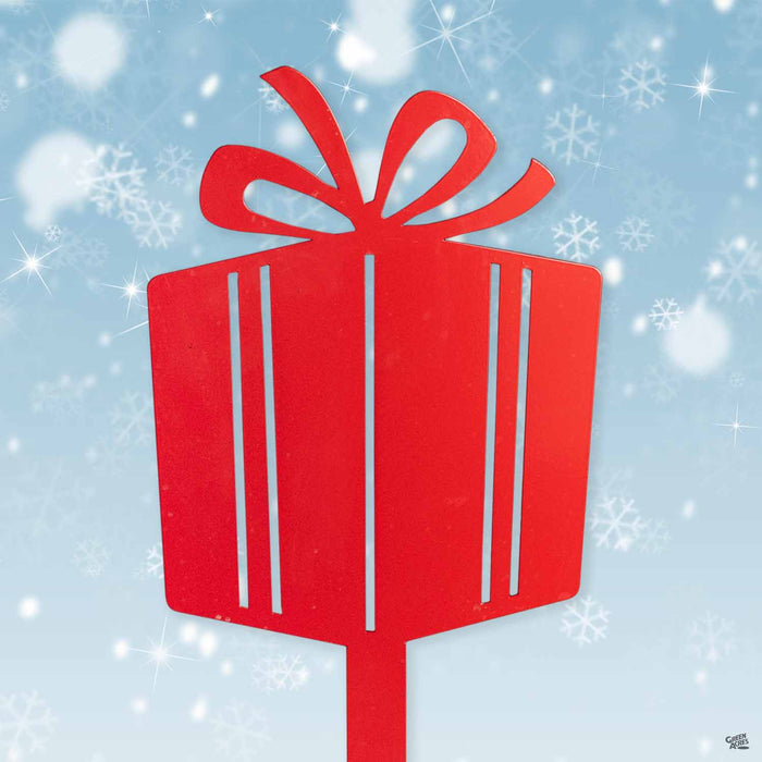 Holiday 3D Gift Garden Stake 7.5"