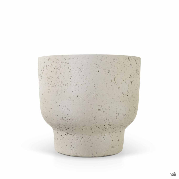 Mahana Pedestal Planter White 17.25 inch diameter x 15.75 inches tall