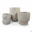 Textured Stone Planters in White