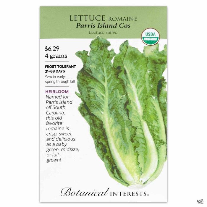 Botanical Interests Seeds Lettuce Romaine Parris Island Cos 4 grams