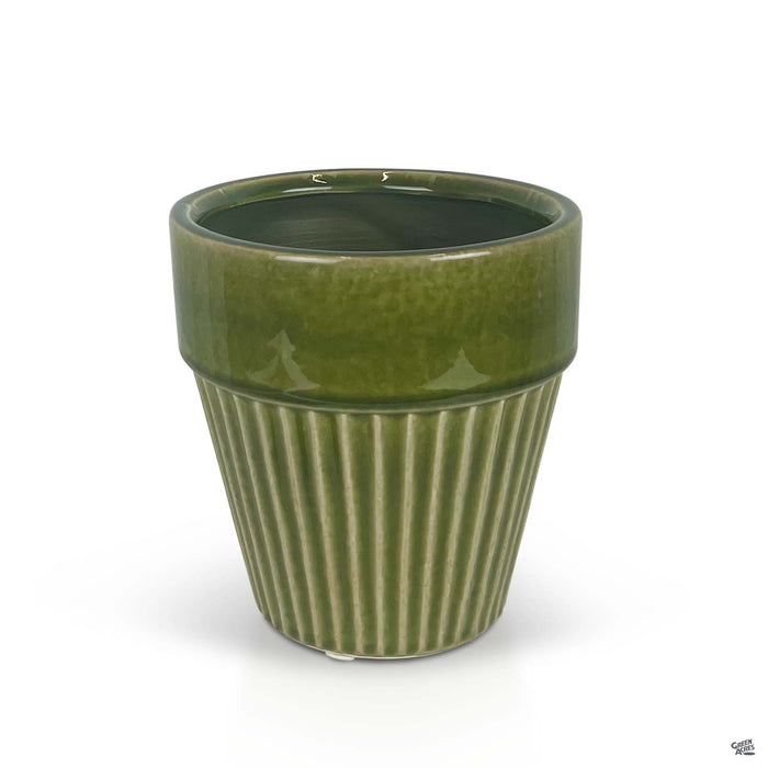 Cheung Corseta Olive Green Planter 6 inches