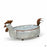 Galvanized Metal Rooster Planter Small