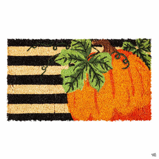 Pumpkin Stripe Coir Door Mat