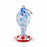 Blue Swirl Decorative Glass Hummingbird Feeder
