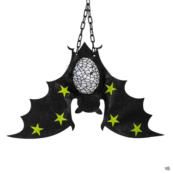 Lighted Bat with Star Accents Green