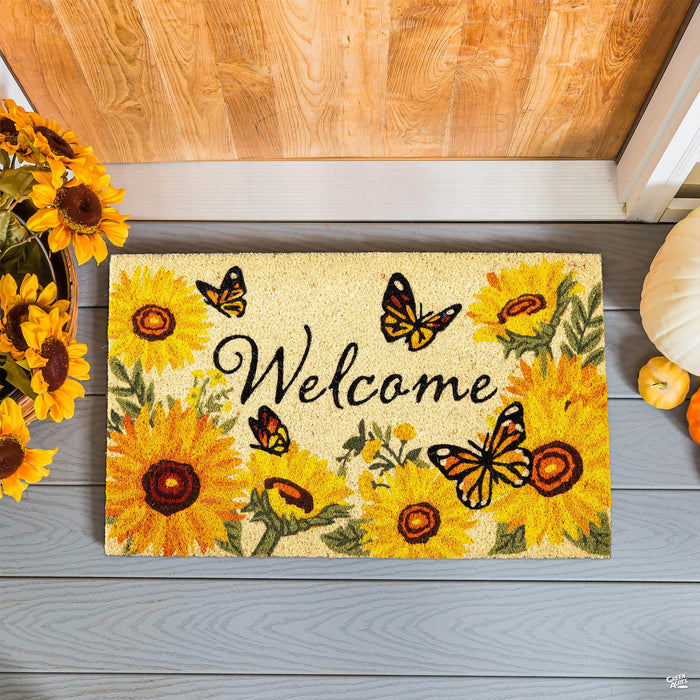Butterfly Glow Fall Door Mat