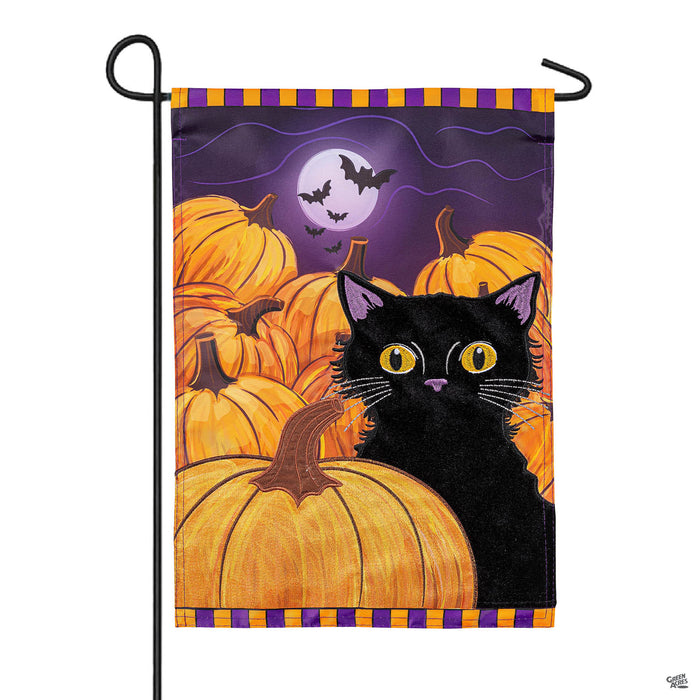 Pumpkin Patch Cat Fall Garden Flag