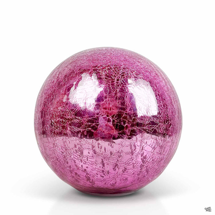 Gazing Ball LED Small Pink Crackle