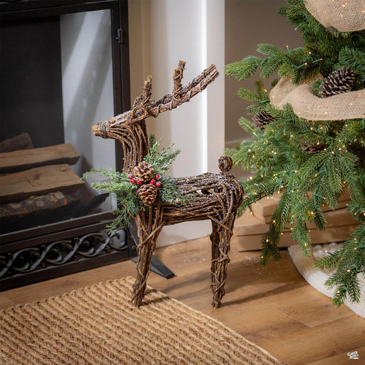 Woven Reindeer Figurine