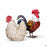 Metal Chicken Sculptures 12 inch