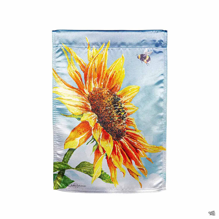 New Morning Sunflower Suede Garden Flag