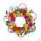 Full Bloom Zinnia Spring Dried Floral Wreath 22 inch