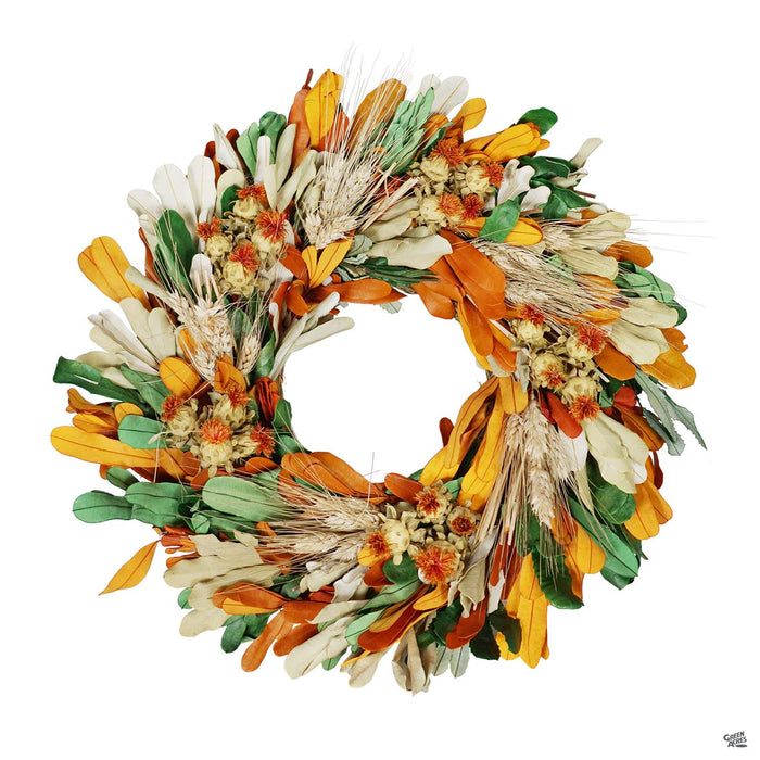 Sage and Saffron Fall Wreath 18 inch