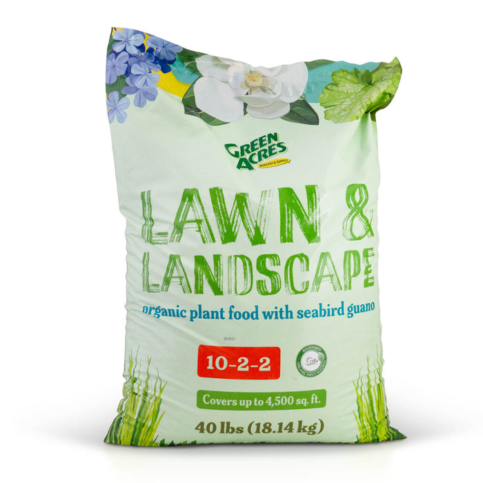 Green Acres Nursery and Supply Lawn and Landscape Organic Plant Food with Seabird Guano 40 pounds