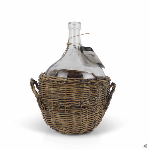 Glass Jar in Woven Basket
