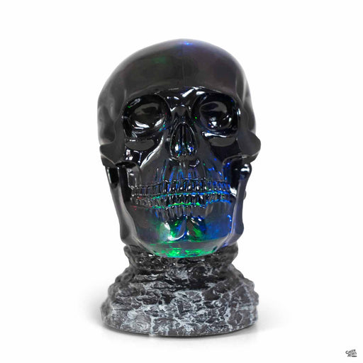 Lighted Halloween Water Globe Skull Dark