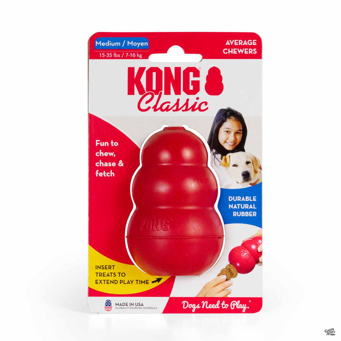 Kong Classic Dog Toy Large backside of packaging