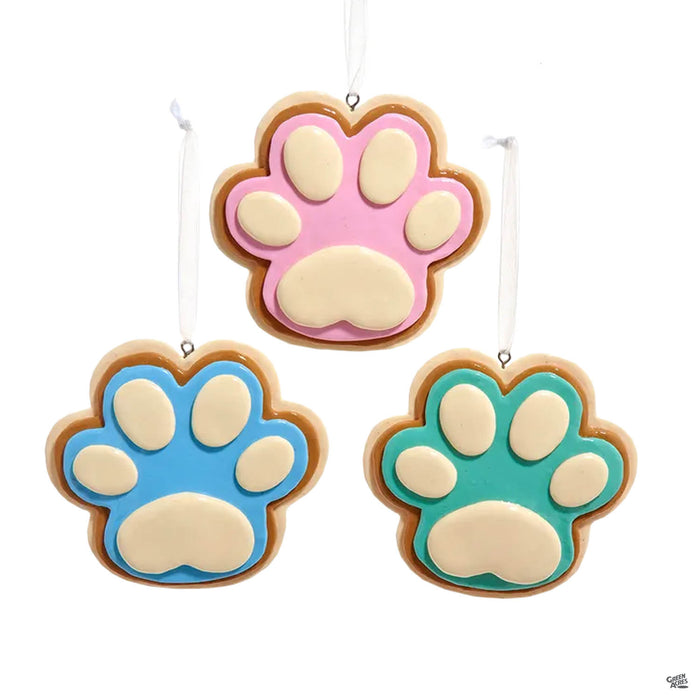 Claydough Dog Paw Cookie Ornaments