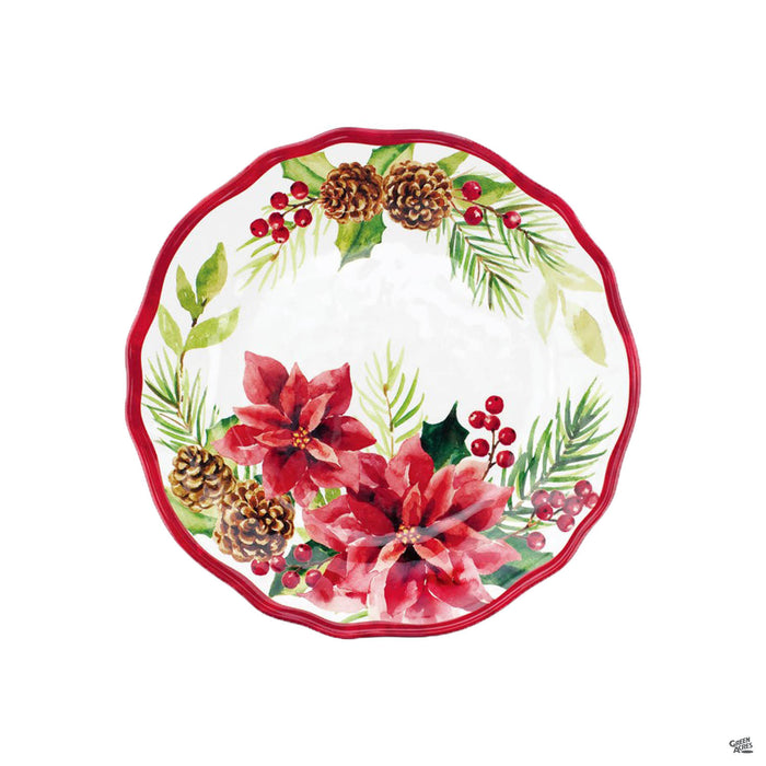 Holiday Poinsettia Plate 8.75 inch
