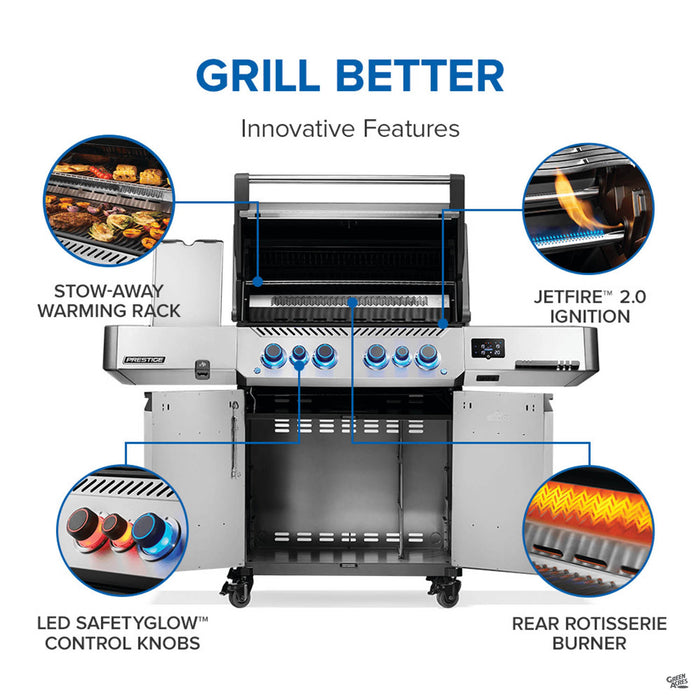 Napoleon Prestige 500 Connected RSIB Gas Grill Stainless Steel