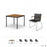 Houe Four Square Dining Table with 4 Click Dining Chairs in Black