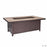 Capri Fire Table 30 inch by 50 inch by 25 inch tall in Copper Creek with Cabaletta Top