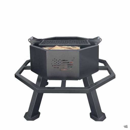 Old Country BBQ Pits Octagon Fire Pit 28 inch