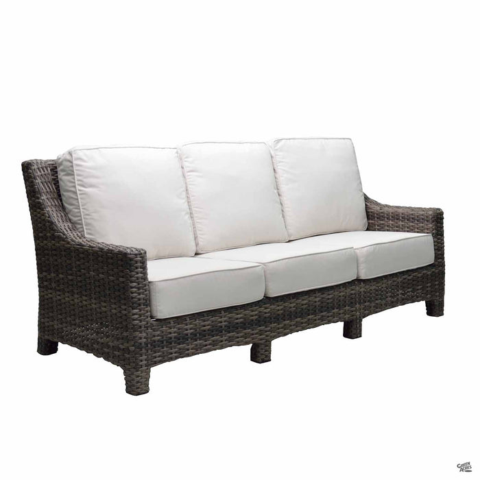 San Marino Deep Seating Sofa in Ostrich with Roasted Pecan Frame