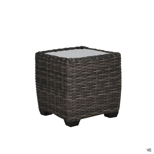 Ventura Seating End Table with Roasted Pecan Frame