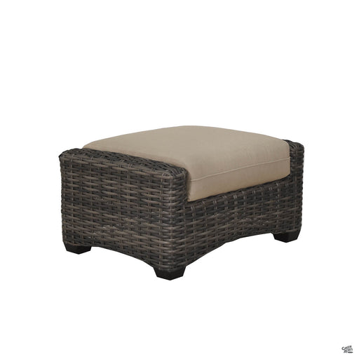 Ventura Deep Seating Ottoman in Ostrich with Roasted Pecan Frame